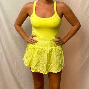 Free People yellow Activewear - lululemon lookalike - skort